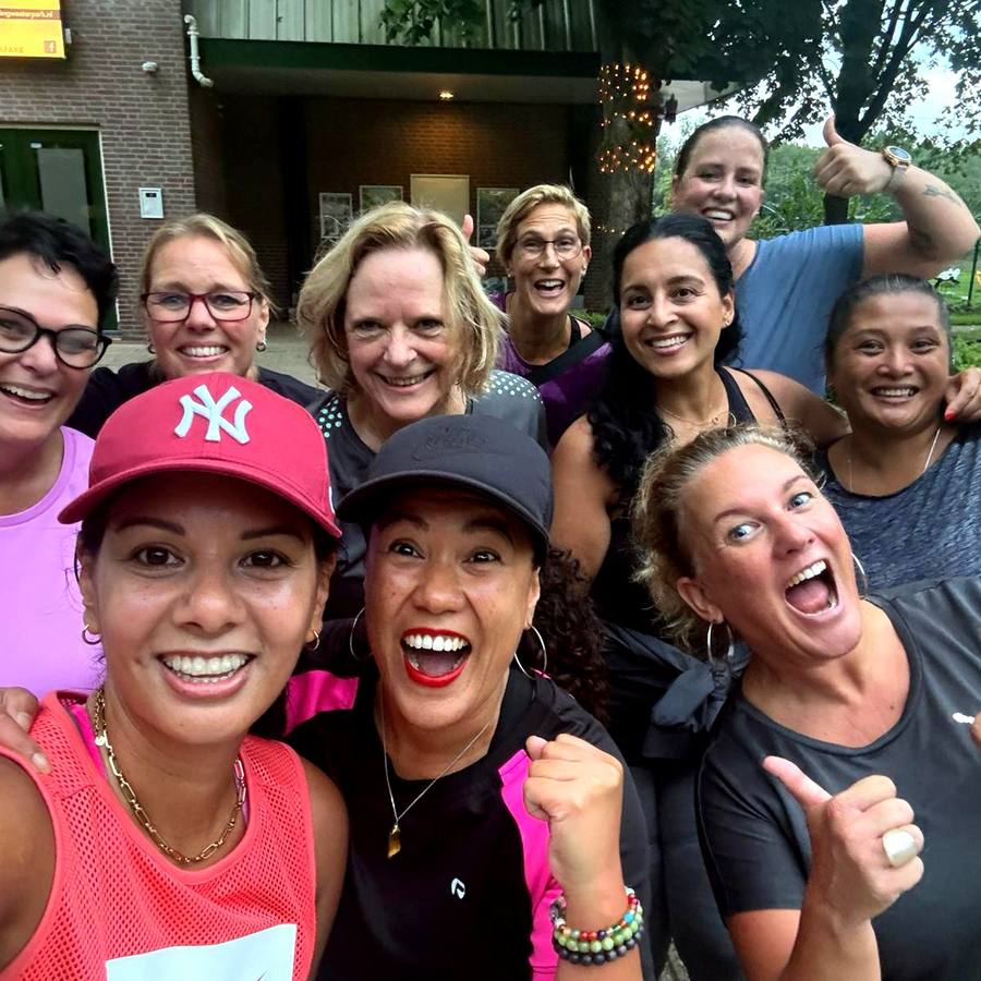 Instagram: groepsselfie na de training